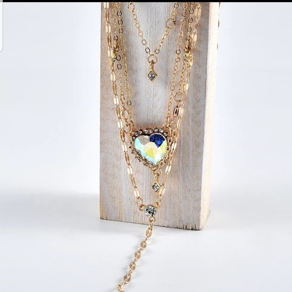 *Sasha* Layered Heart Necklace - Picture 6 of 7